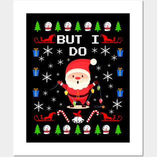 Matching Ugly Christmas Sweaters. Couples Christmas. Posters and Art